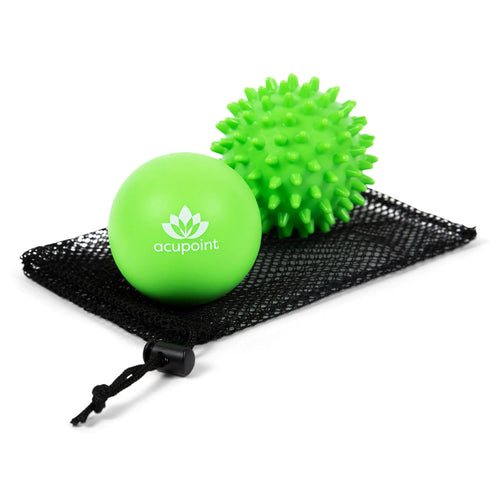 Acupoint Physical Therapy Massage Balls - Ideal for: Yoga Deep Tissue Massage Trigger Point Therapy and Self Myofascial Release Physical Therapy Equipment (Spiky Ball)
