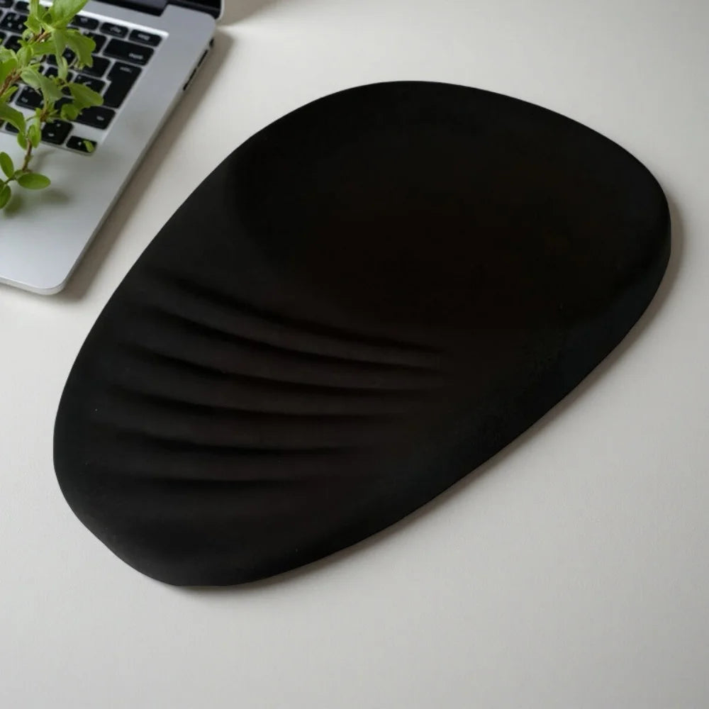 Ergonomic wrist rest in use showing hand and wrist alignment