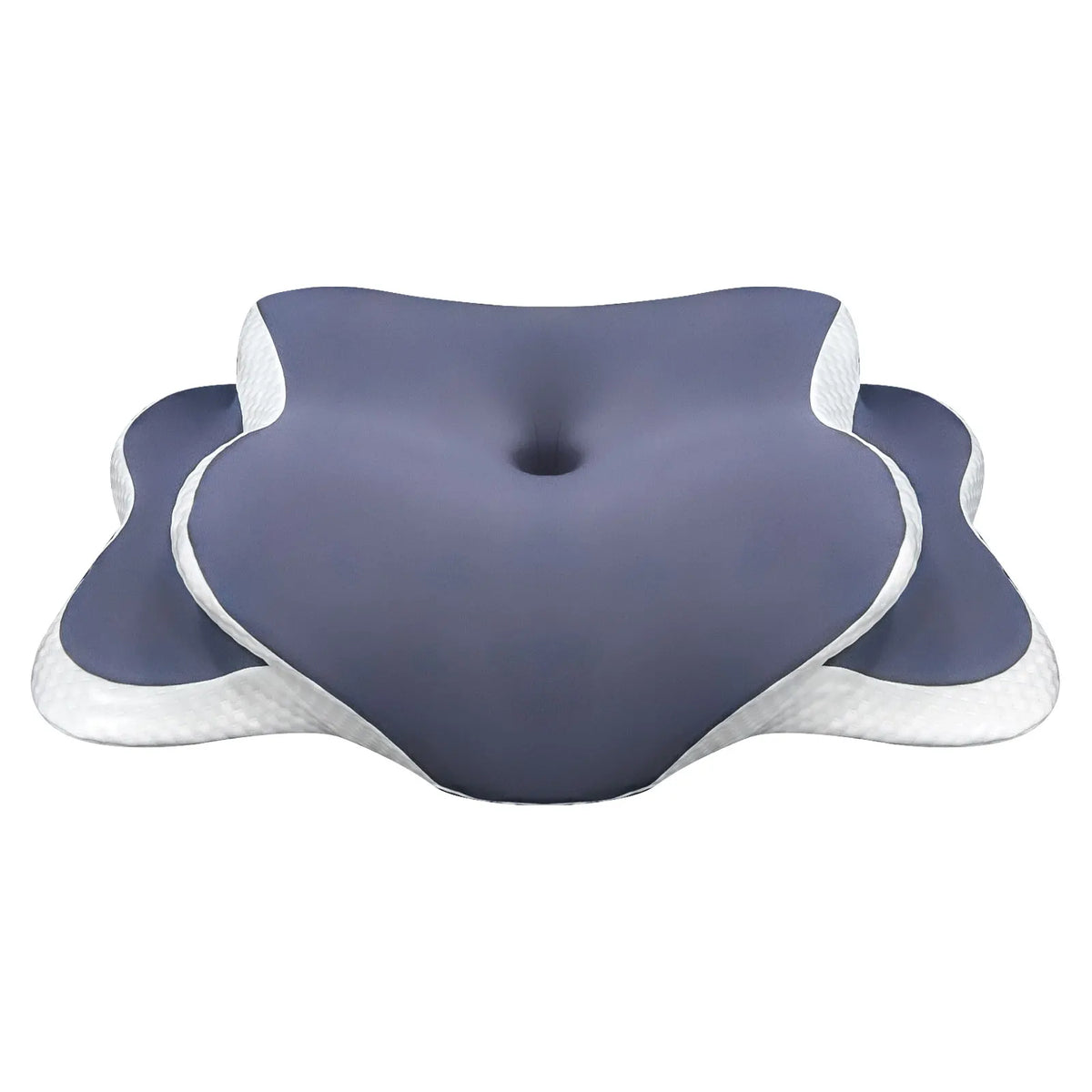 Cervical pillow lifestyle shot on bed showing premium bedroom setting