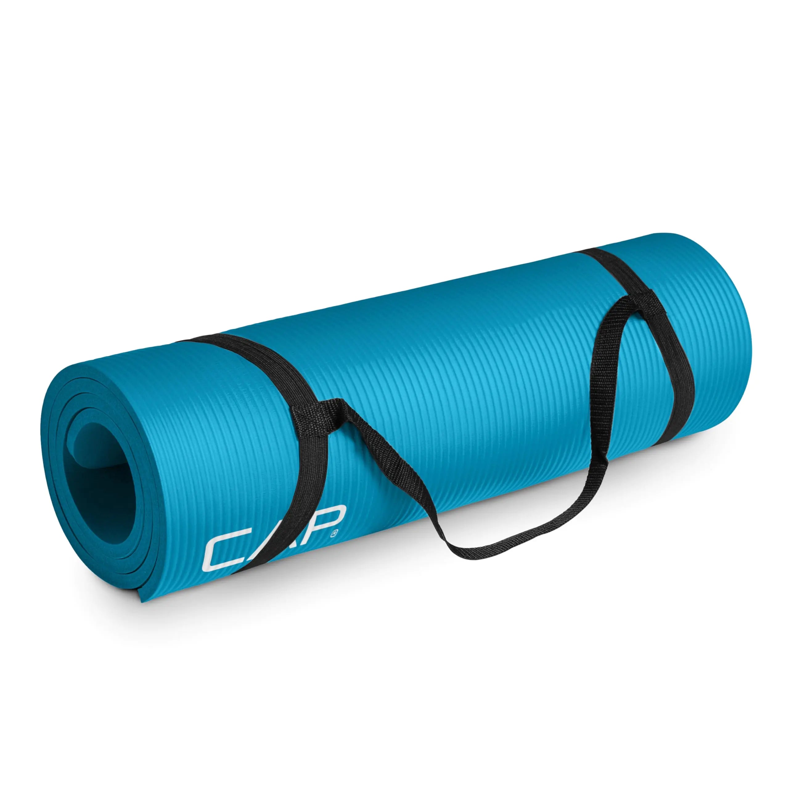 CAP High Density Exercise Mat with strap 68"x24" 12mm - Teal